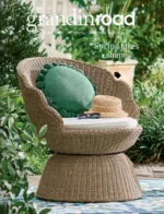 Grandin Road Home Decor: Elegant living room featuring textured rugs