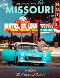 Missouri Vacation Guide: A scenic view of the Missouri landscape featuring the Ozark Mountains and clear river waters.