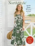 NorthStyle Catalog: A collection of colorful women's apparel including tunics and cardigans displayed in a catalog style.