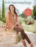 Soft Surroundings Catalog: A collection of soft linen loungewear and elegant home textiles from a luxury catalog.