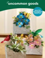Uncommon Goods Catalog: A selection of unique artisan-made gifts and creative home decor items from a specialized catalog.
